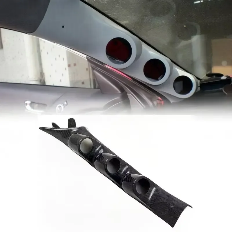 Car Interior Trim for 2009-2011 Hyundai Genesis Couper Carbon Fiber A-Pillar 3 Gauge Pod Holder