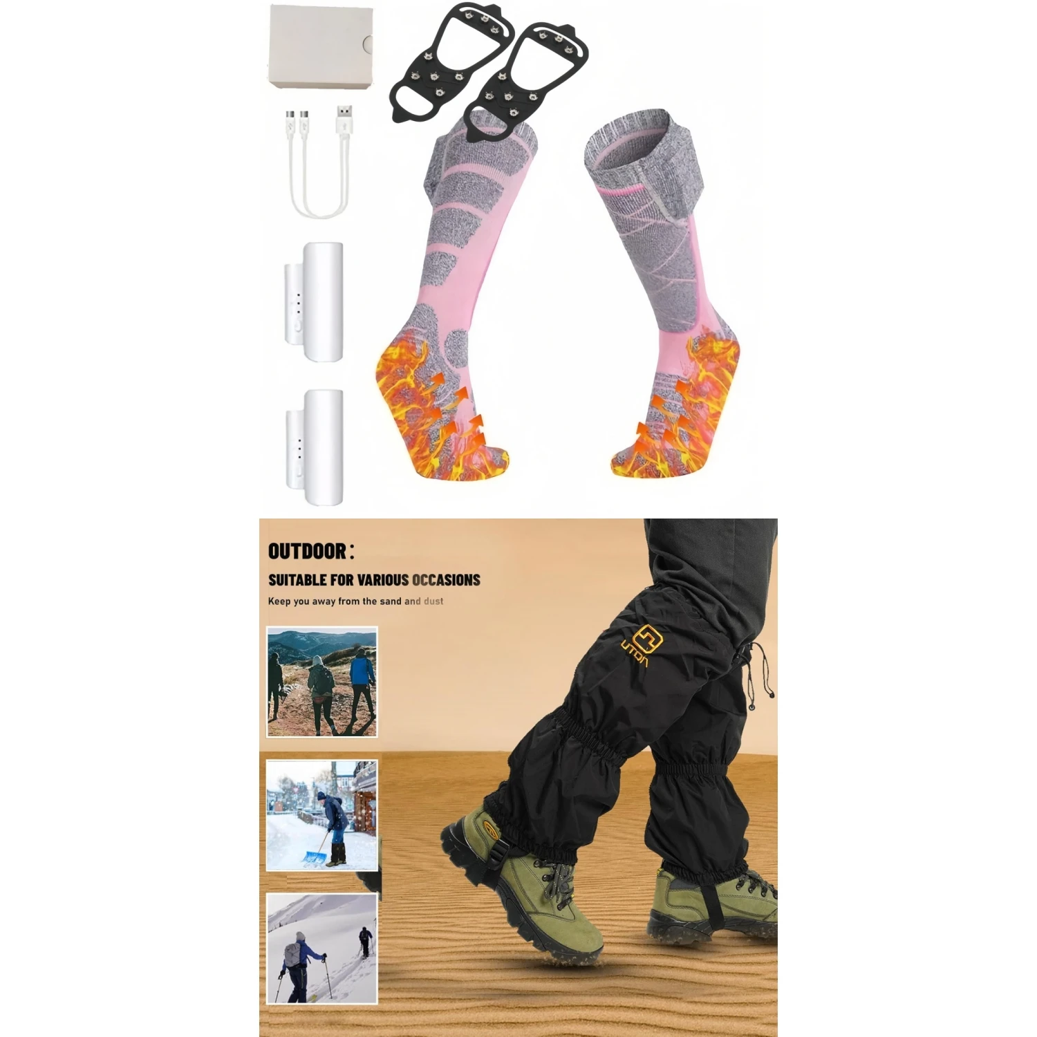 

Снегоочистительный чехол, чехол для походов и снежной обуви на открытом воздухе, мужской пескозащитный чехол для ног, женская защита ног для песочного катания