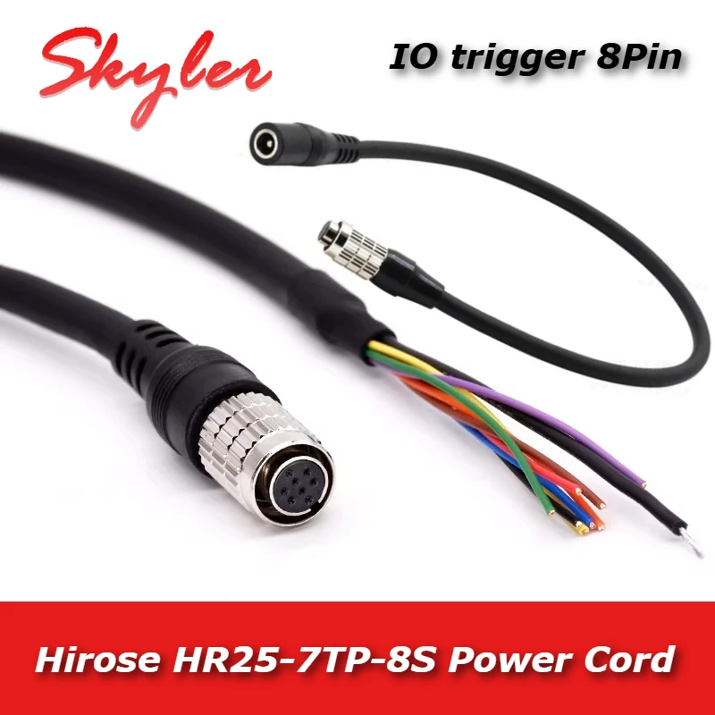 HR25-7TP-8S Compatible with Daheng Mercury Image Series Network Port Camera Power Supply IO Trigger 8Pin Power Cable DC Female