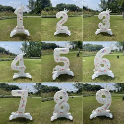 32Inches Birthday Anniversary Balloons Year Column Party Crown Number Arrival First Merry Girl Banquet Shower Ins Baby