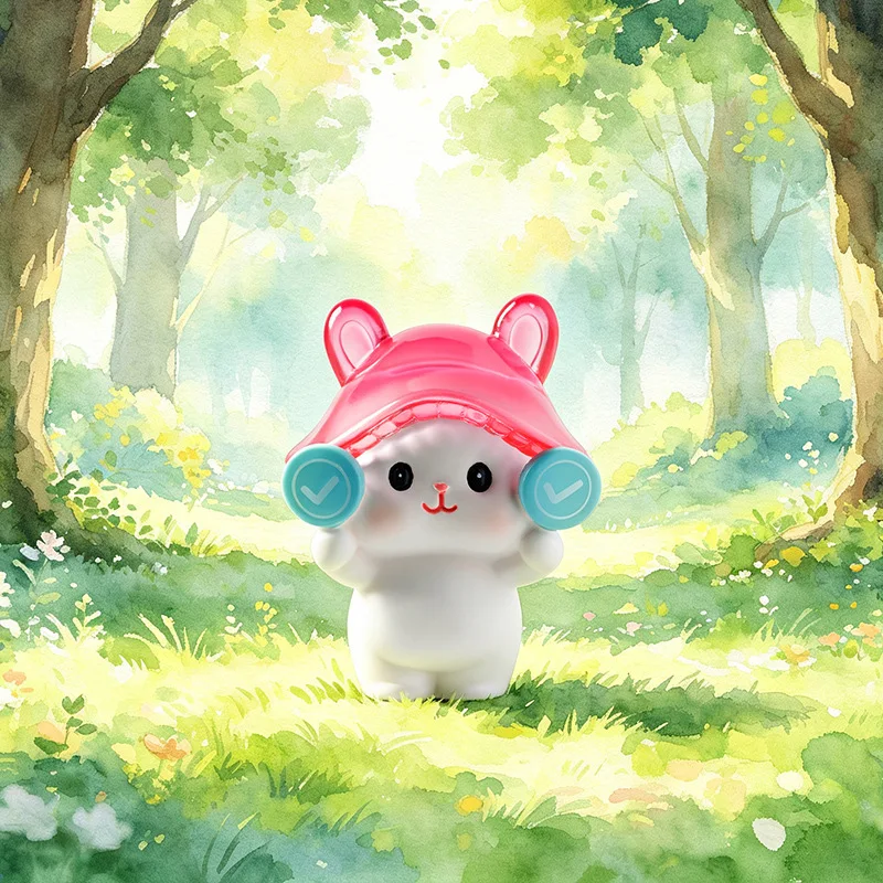 Forest Whisper Mushroom Rabbit Blind Box Resin Rabbit Figurine Desktop Ornament Collectible Set Ornamental Doll Mystery Box Gift