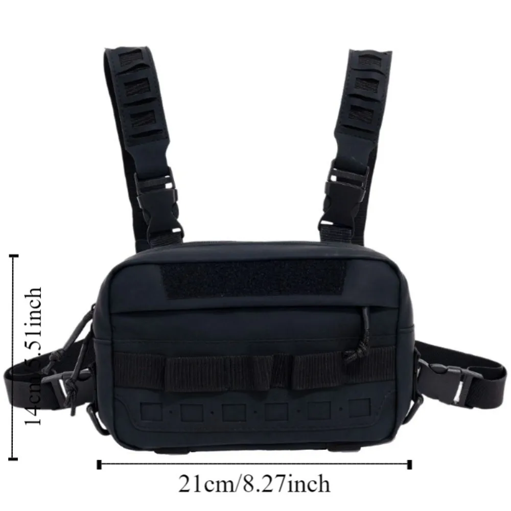 Adjustable Running Vest Backpacks Nylon Waterproof Sports Chest Pack Large Capacity Durable Camping Bum Bags Cycling