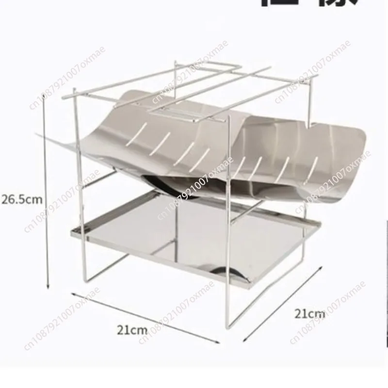 Outdoor stainless steel folding incinerator camping campfire barbecue firewood stove camping portable home ultra light