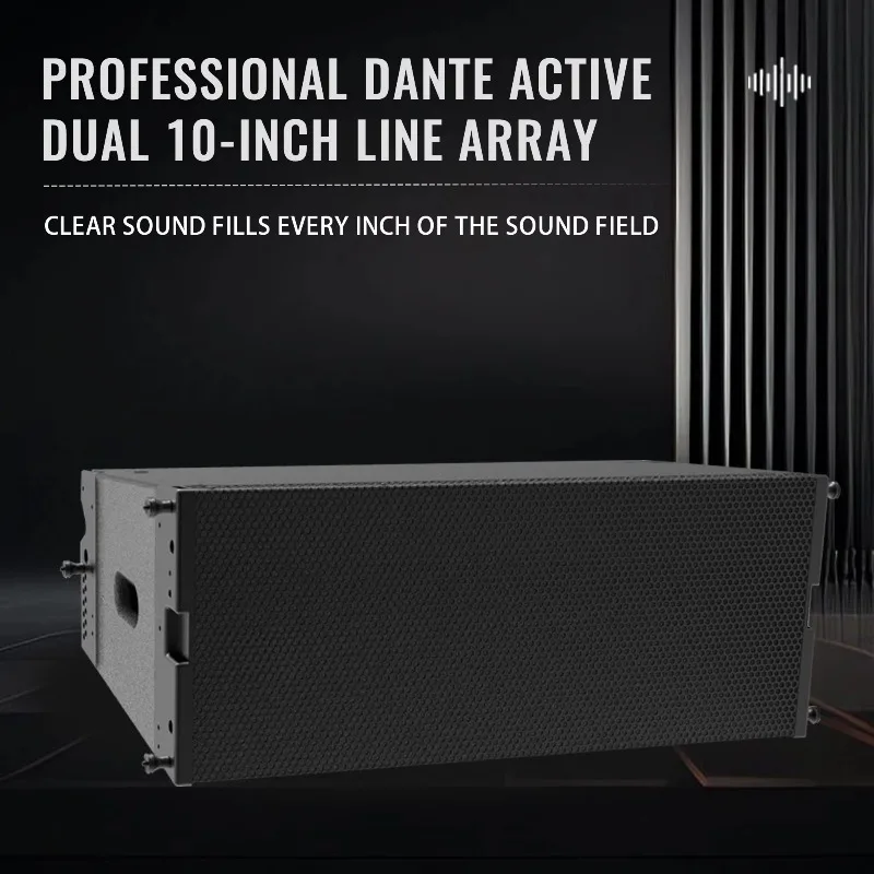 Professional Active Speaker Two Way Dual 10 Inch Line Array Speakers Powered Audio Sound System Waterproof for Concert Stage