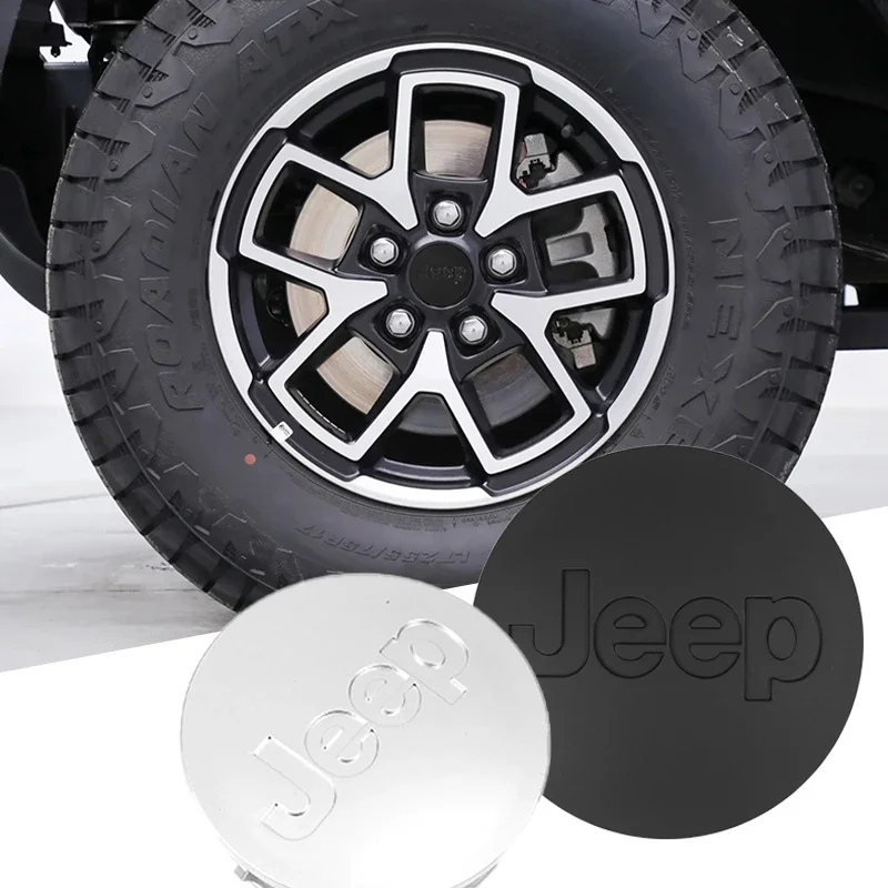 

4Pcs 55mm Car Wheel Center Cap Hub Caps Replacement Rim Cover Accessories For Jeep Wrangler Grand Cherokee Compass