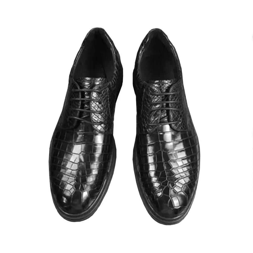 ousidun new  crocodile  Leather men shoes  male  Leisure shoes  lace-up  fashion  trend  custom men shoes