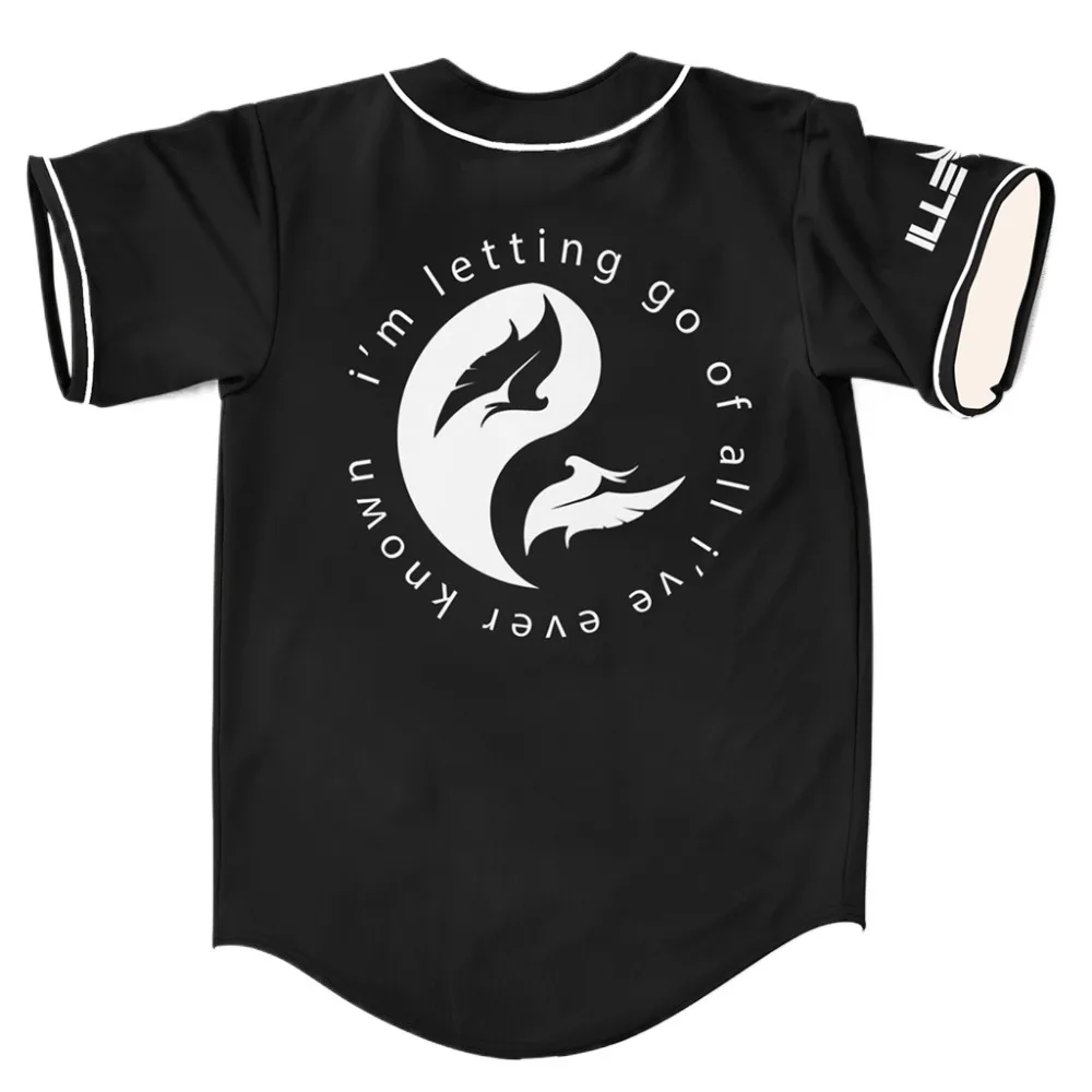 Illenium I'm letting go of all Merch Baseball Jersey Men/Women Casual Thin button Baseball uniform