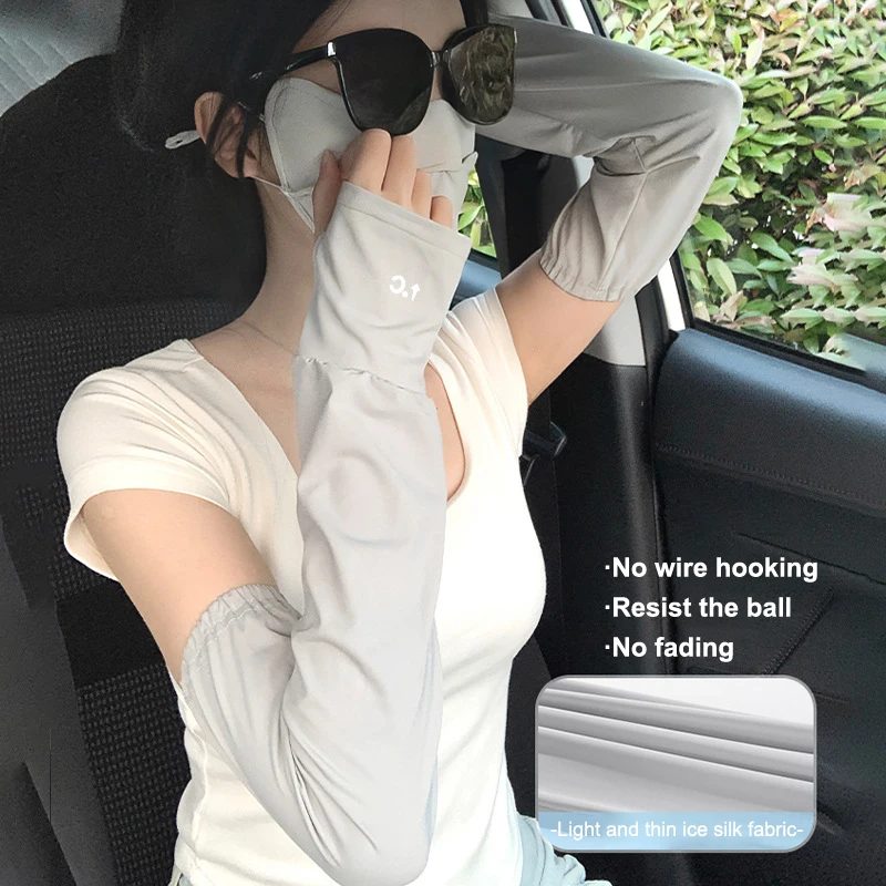 1 para długich rękawiczek ochrona przed słońcem UV osłona dłoni osłona dłoni rękawy z filtrem przeciwsłonecznym na zewnątrz luźne, oddychające rękawy naramienne