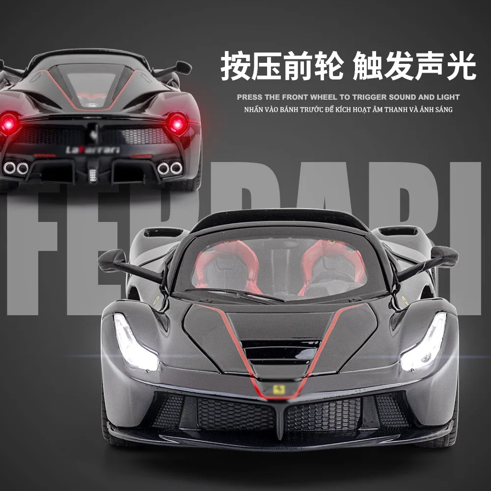 Simulation 1:22 Convertible Ferrari Rafa Alloy Diecast Car Model Collection Metal Model Decoration Toy Car Kids Gifts