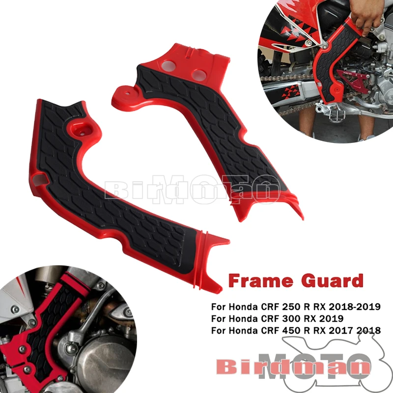 

Dirt Bike Motocross X-Grip Frames Guards For Honda CRF 250 300 450 R RX 2017 2018 2019 Motorcycle Frame Guard Protection Cover