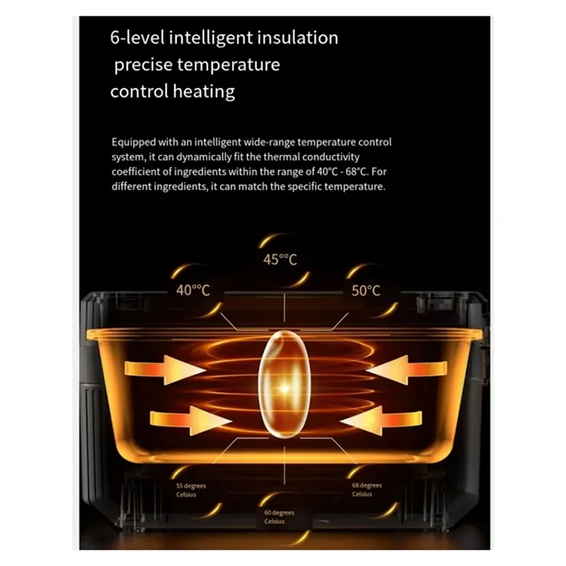 

ABGE-Portable Wireless Heating Bento Box, Rechargeable Lunch Box, Water-Free Design For Student Office, Power Storage, Outdoor U