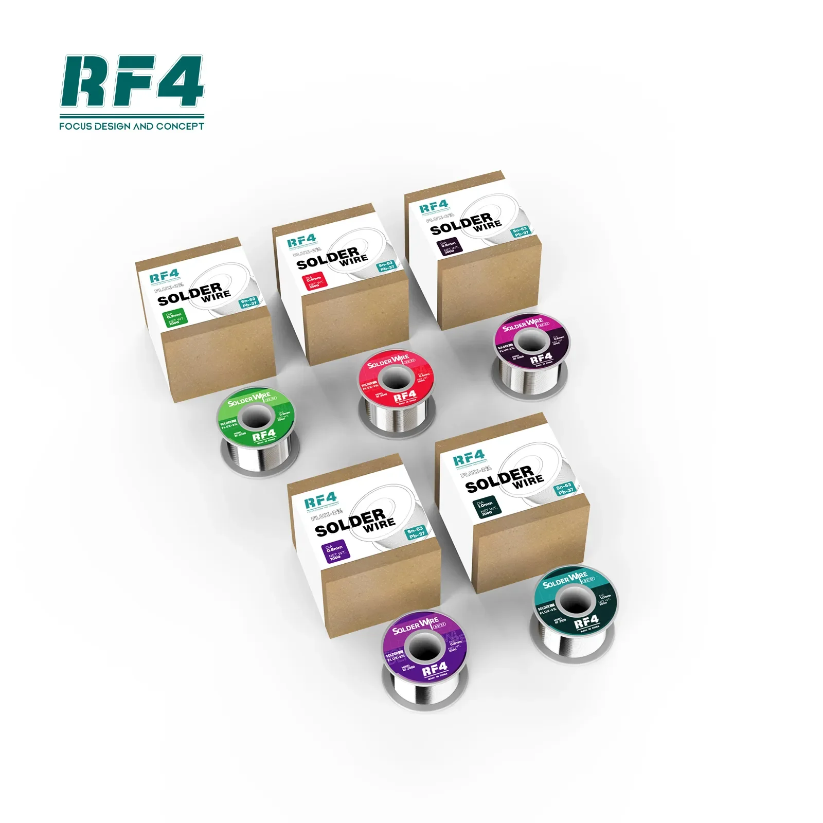 RF4 200G عالية النقاء لحام سلك 63/37 القصدير إصلاح الإلكترونية لحام 0.4/0.6/0.8/1 مللي متر صندوق تخزين الصنوبري الأساسية لتقوم بها بنفسك أدوات إصلاح #1