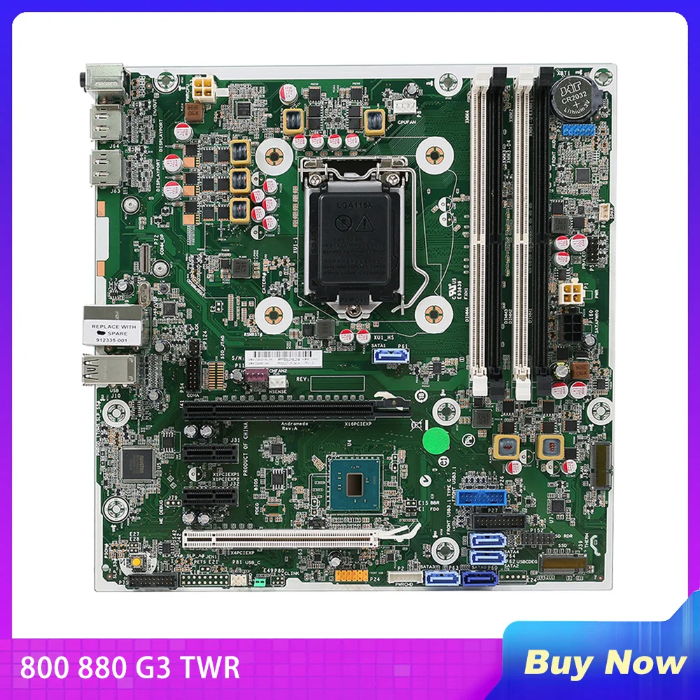 

For HP 800 880 G3 TWR Desktop Motherboard 912335-001 901014-001 LGA1151 DDR4 Will Test Before Shipping