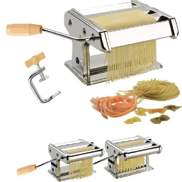 Manual  Maker  Presses Lasagne Spaghetti Tagliatelle Maker Machine Cutter,  Stainless Steel