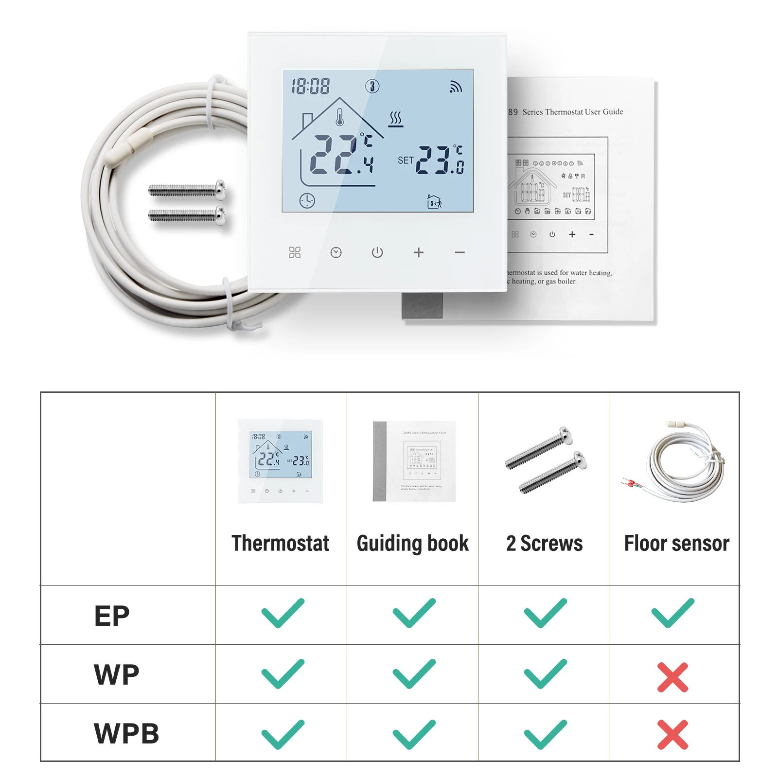 Beok Tuya WiFi Thermostat, Elektrische Boden Heizung Wasser Gas Kessel Temperatur Regler Arbeit mit Alexa,Google Hause, alice