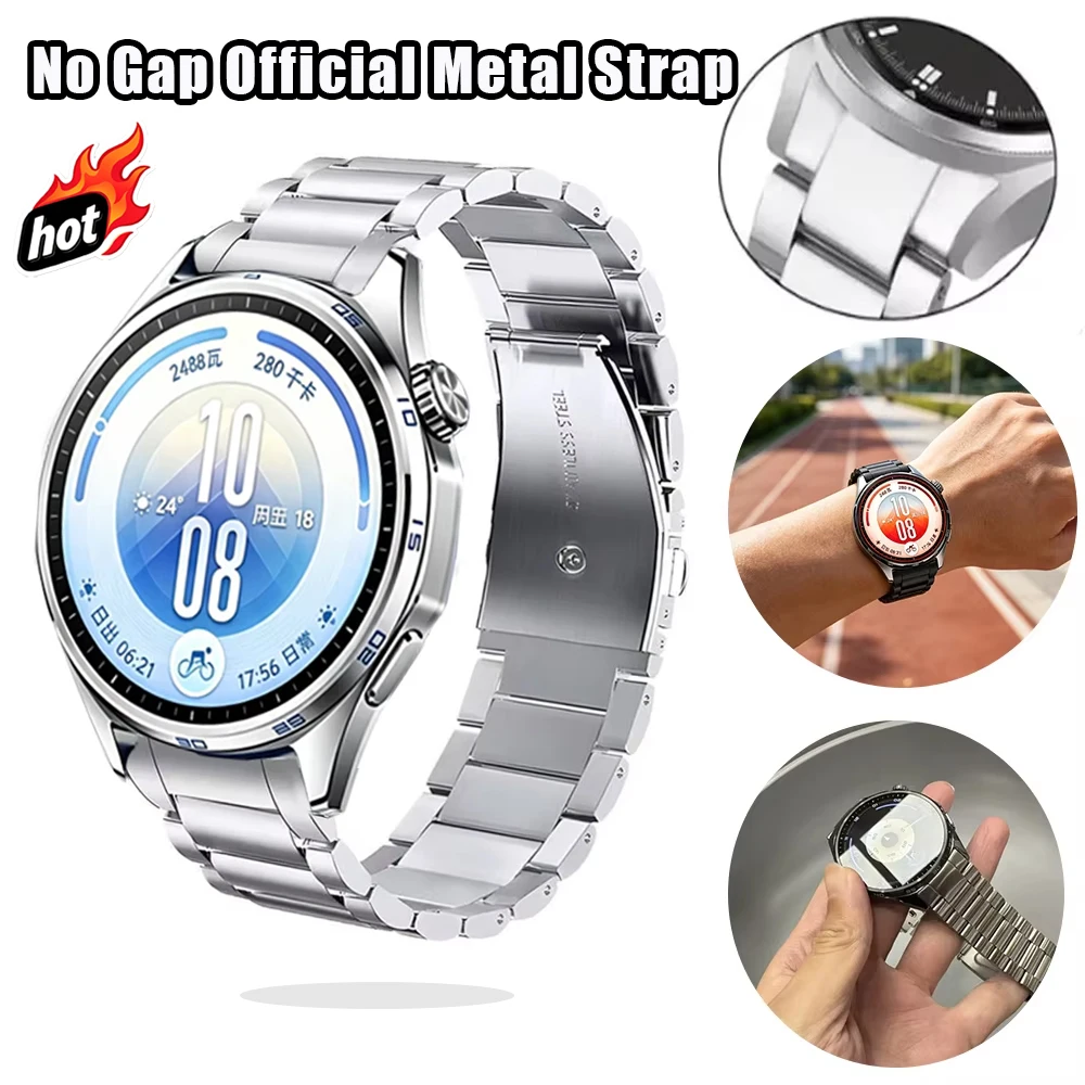 No Gap Official Metal Strap For Huawei Watch GT7/6/5/4 46mm Lightweight Stainless Steel Comfortable Band For Huawei Watch GT7 6