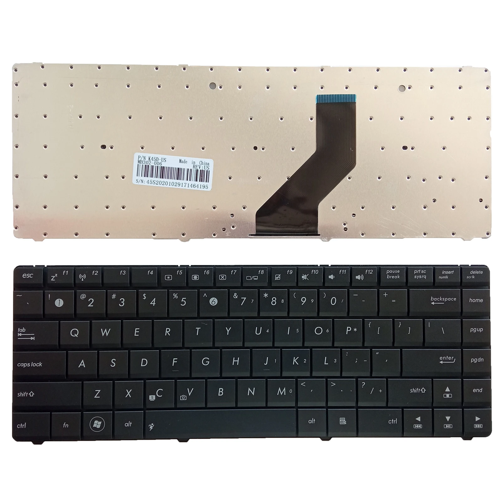 

US Laptop Keyboard for ASUS K45D K45DR K45DV K45N K45V K45VD AEXY170101 no pointer no backlight