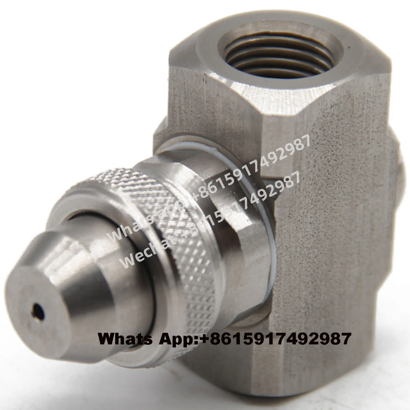 

1/4’’ Pressure Type Round Air Atomizing Jet Nozzle Two Inlets Gas-Water Mixing Spray Nozzle