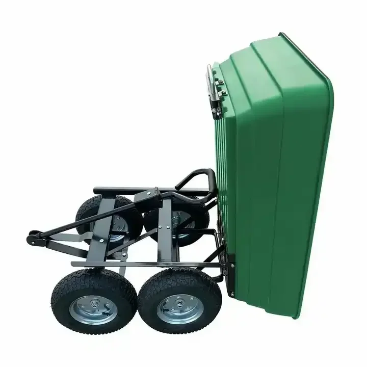 Aço Outdoor Trolley Tool, Quintal Garden Mesh Wagon, Vagão dobrável, Lados 4 Rodas Ferramenta