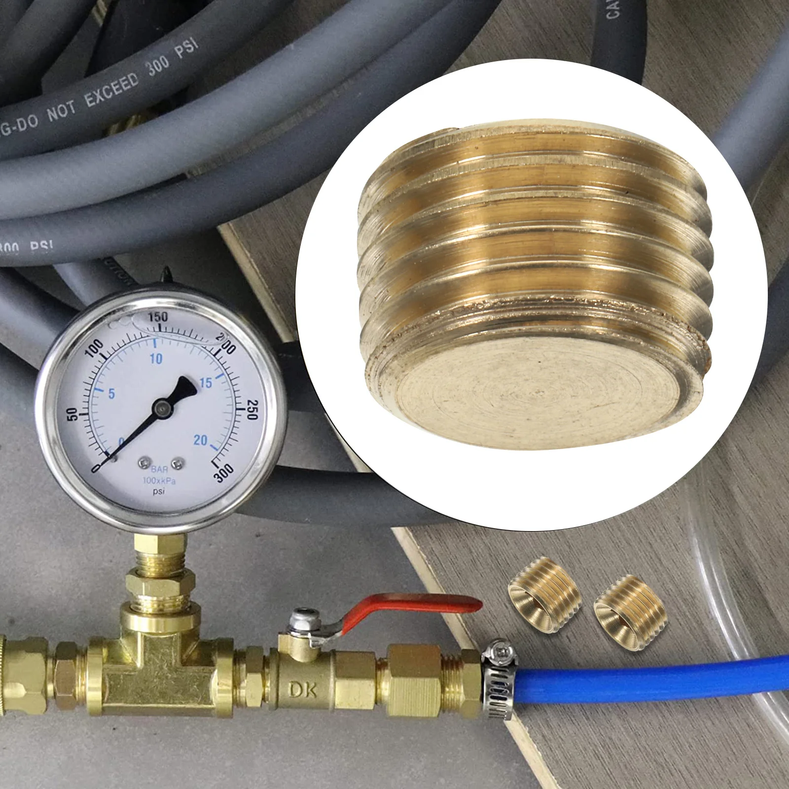 

10pcs Brass Plug 1/4 Npt Copper End Cap For Water Line Leak Proof Hex Connector Sprinkler Fittings Hose Adapter Brass