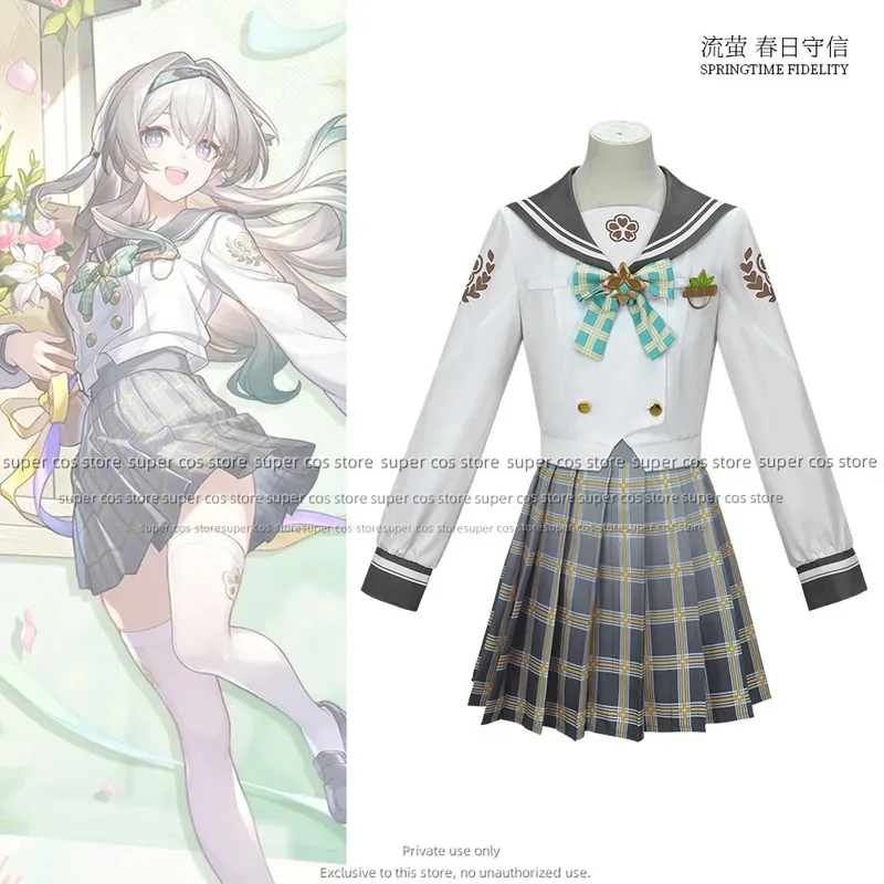 LQNewly Firefly Cosplay Game Honkai: Star Rail Cosplay Costume JK Dress Women Uniform Role Play Clothing Carnival Party 2025 New