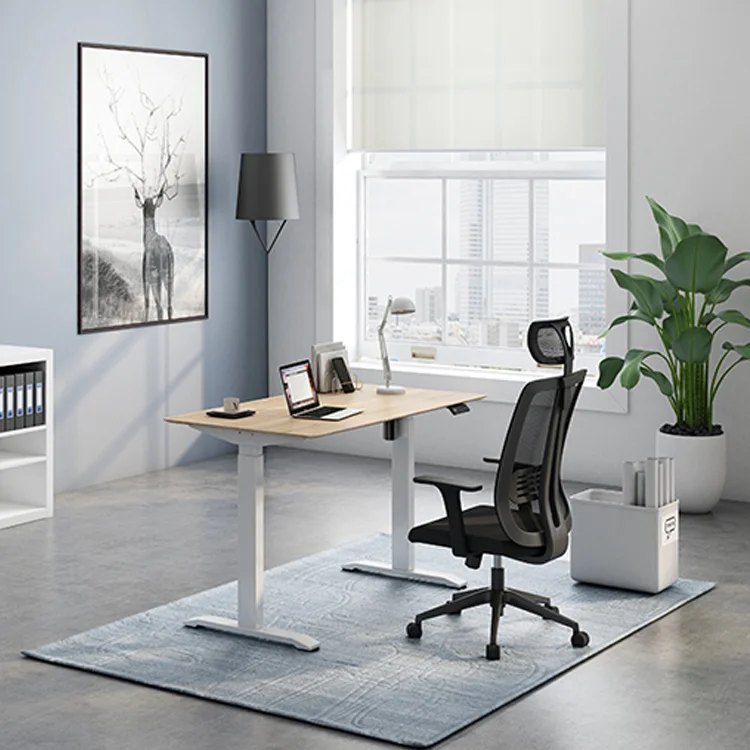 2022 Amazon hot sale Best Seller Office Cheap Ergonomic Electric Height Adjustable Desk Singapore