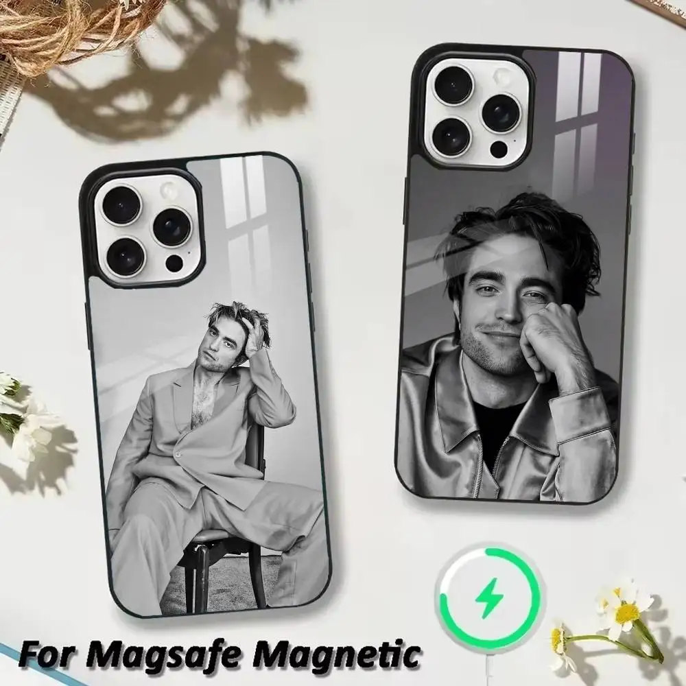 

R-Robert P-PattinsonS Phone Case For iPhone 17,16,15,14,13,12,Plus,Pro,Max For Magsafe Magnetic Wireless Charge