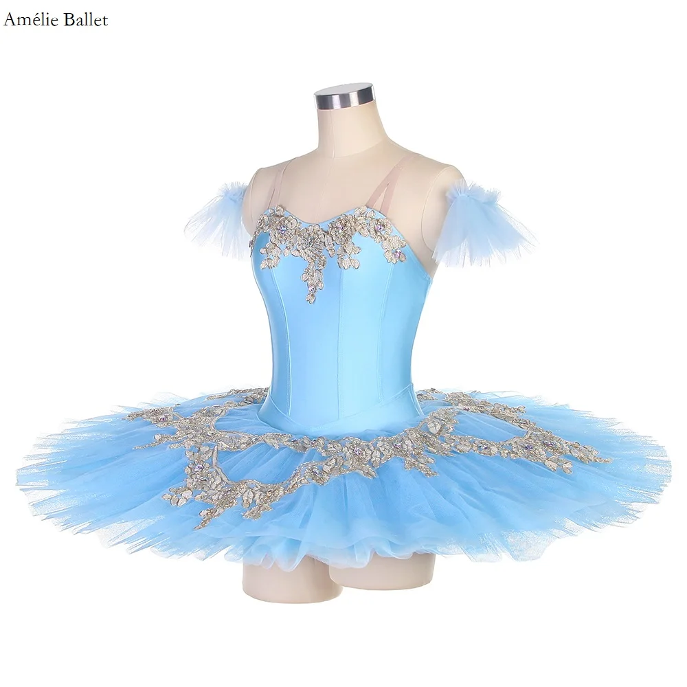 BLL126 Hemelsblauw Pre-Professionele Ballet Dans Tutu Stage Performance Kostuum Meisjes & Vrouwen Ballerina Dans Tutu Jurk 5 kleur