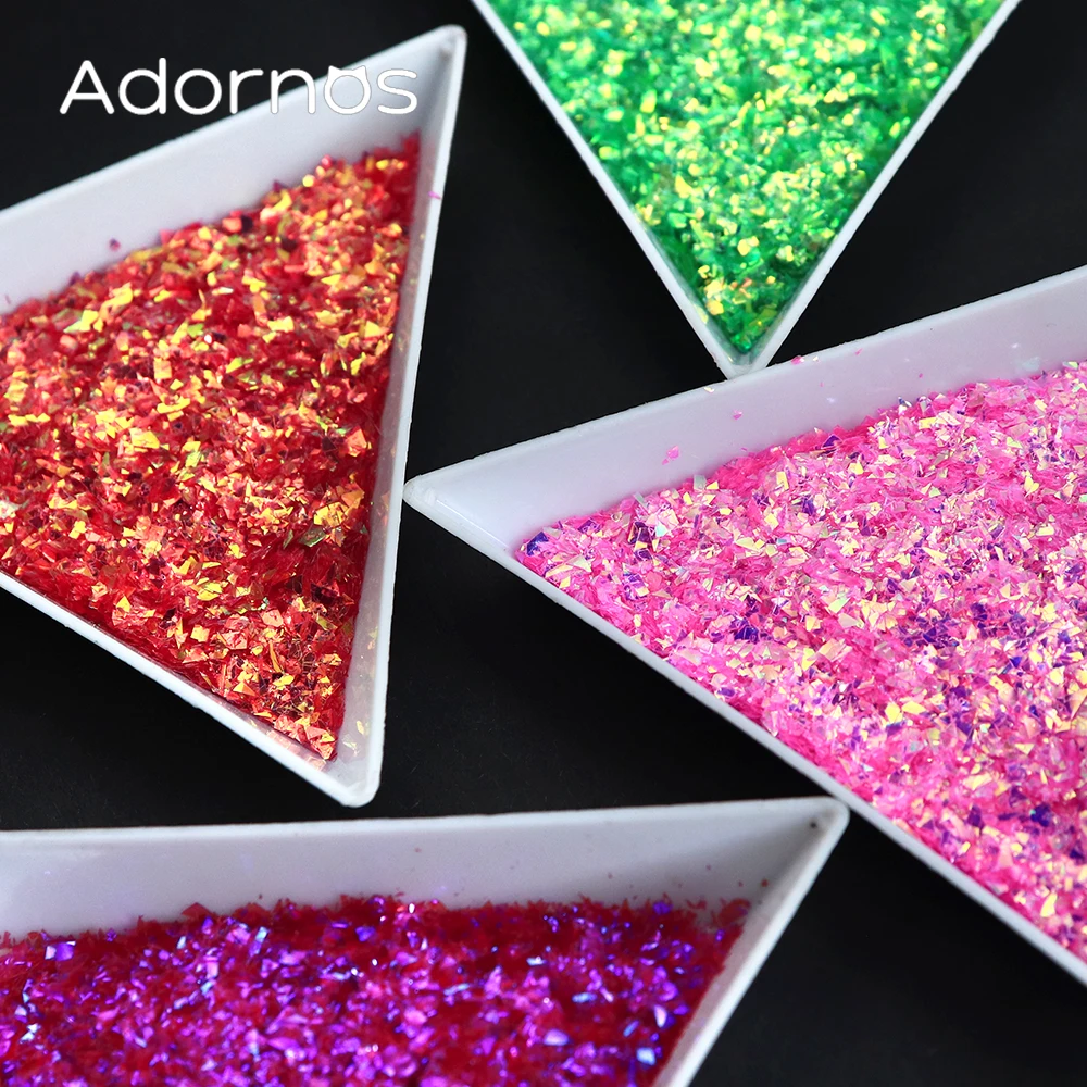 Iridescent Irregular Resin Sequins Epoxy Resin Filling Aurora Fragment Keychain Decoration Valentines Gifts Resin Craft Fillers