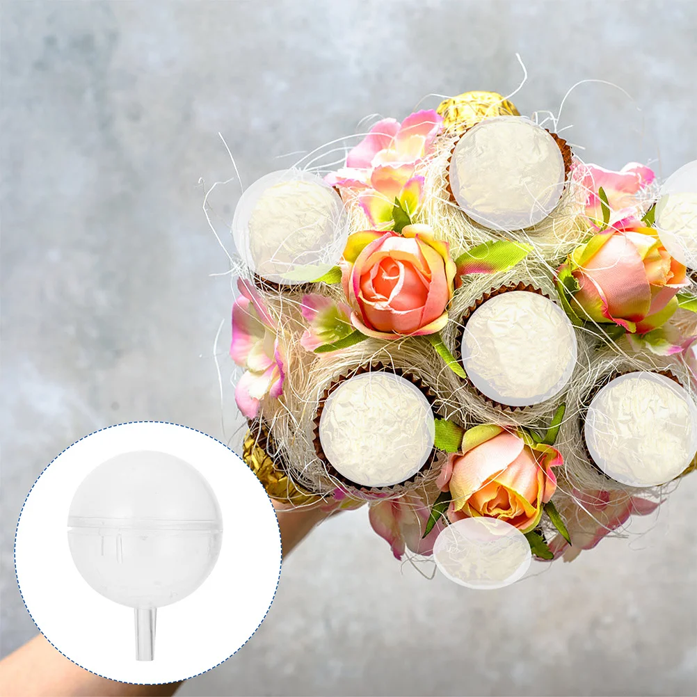 

50Pcs Chocolate Wrapping Cups Plastic Reusable for Valentine's Day Party Candy Holder Bouquet Accessories