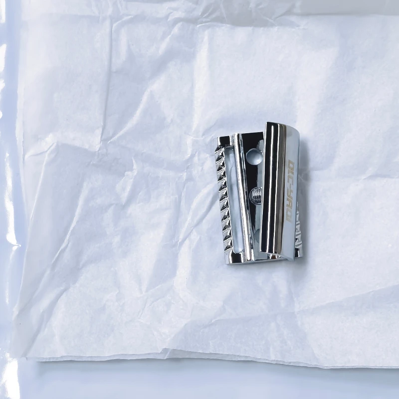 2026 Flash Sale！ YAQI Chrome Color Scalloped Bar Double Edge Safety Razor Head for Boyfriend's Gift view 4