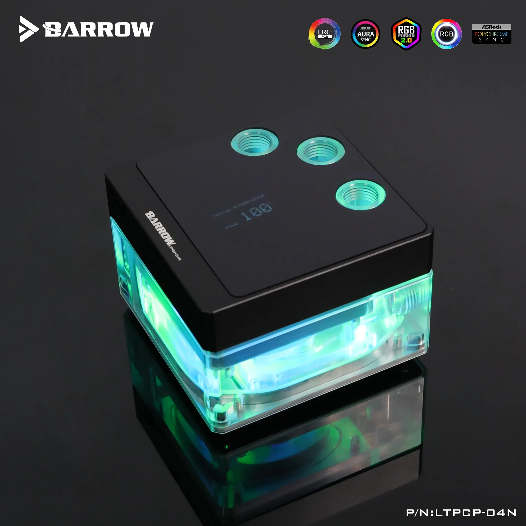 Barrow OLED Digital Display Water Pump+CPU Block Combo Use for Intel LGA 1151 1200 1700 Socket 5V AURA Cooler Radiator LTPCP-04N