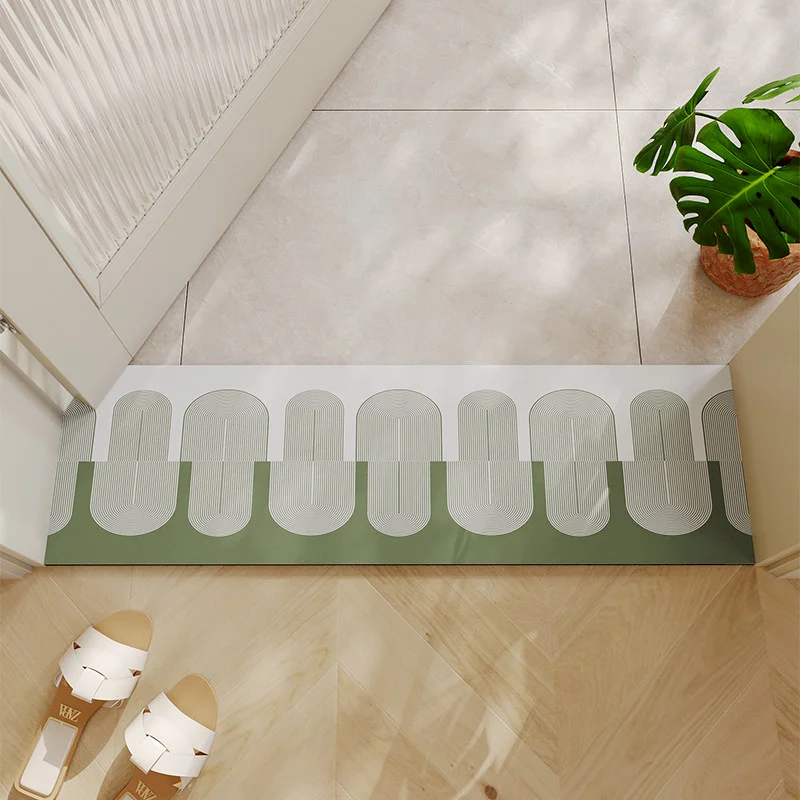 VIKAMA Geometric Long Strip Door Mat Modern Style Carpet Absorbent Anti Slip Floor Mat Used For Kitchen Indoor Home Decoration