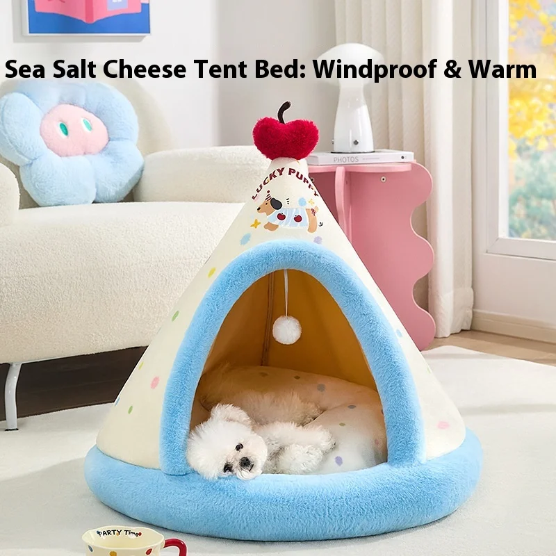 New Dog House All-Season Pet Tent Safe Sleeping Mat Luxury Villa Small and Medium Dogs Bichon House Nest Dog Accessories