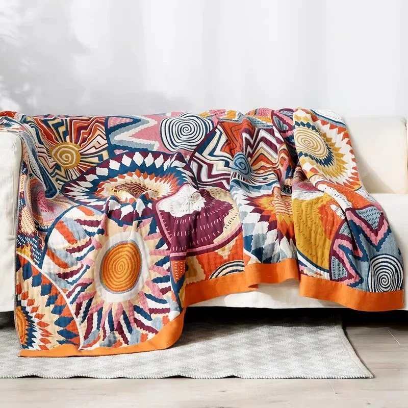 

Простое марлевое хлопковое полотенце, одно- и двойное одеяло, современное летнее прохладное одеяло, тонкое летнее одеяло с кондиционером, одеяло для сна