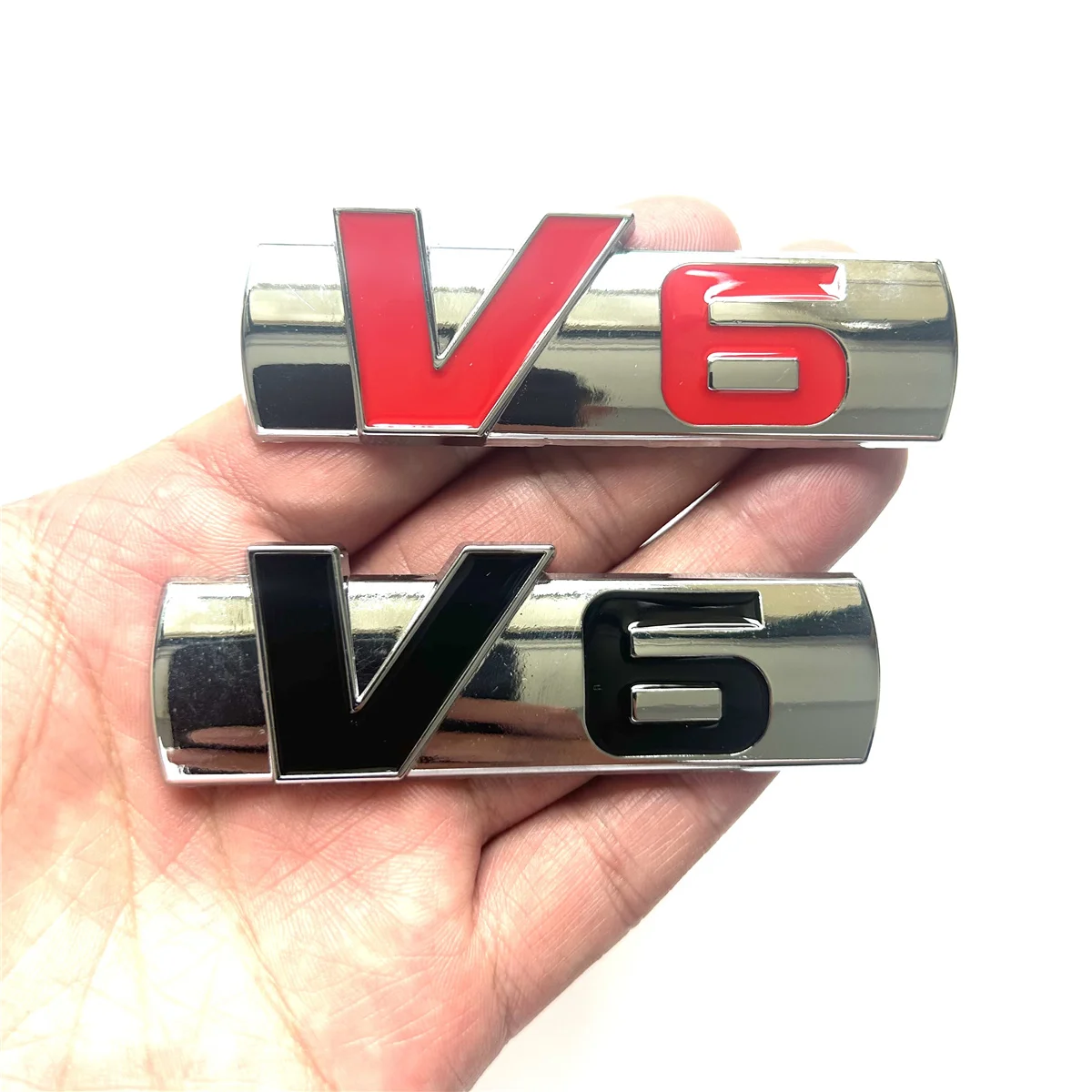 Metal 3D V6 Car Emblem Badge Decal Trunk Auto Motor Sticker Car Styling V-6 Engine Sign Sticker Automobiles Styling