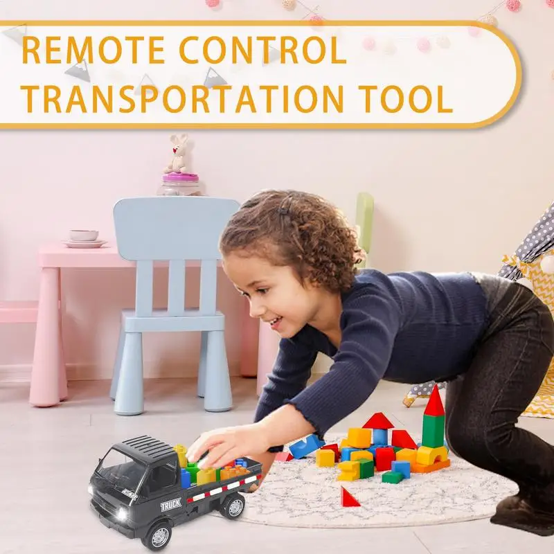 Auto giocattolo telecomandata 1:16 RC Auto elettrica Pickup giocattoli con luci di simulazione a LED Veicoli da costruzione realistici Drift Auto