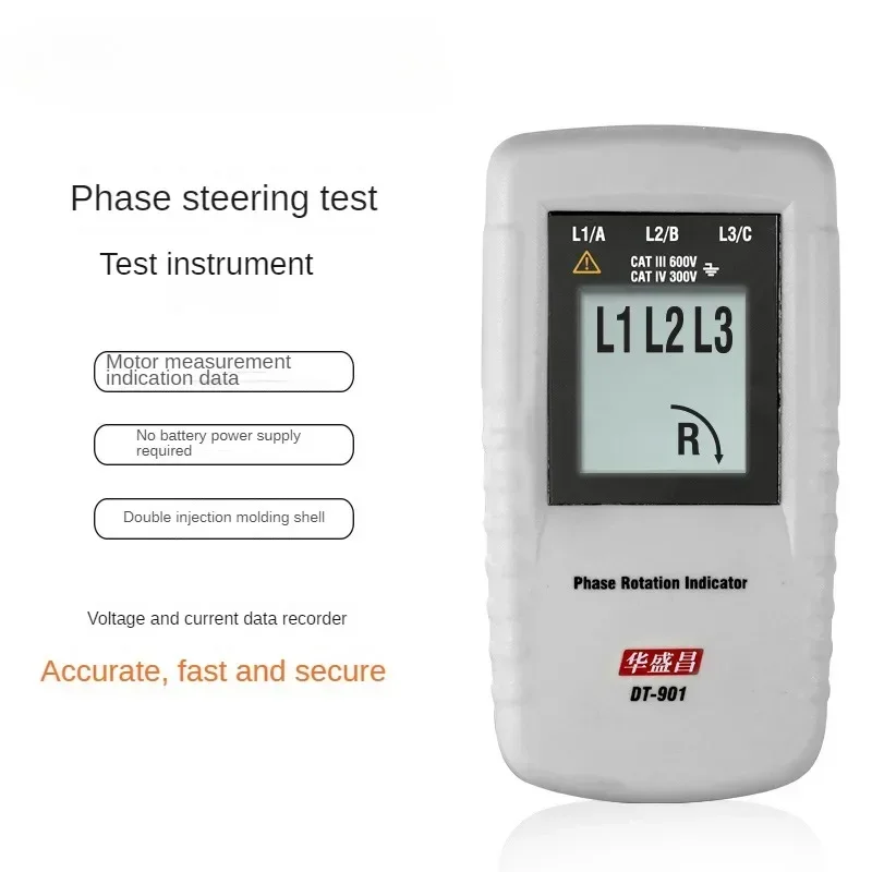 Picture 3: Sensitive DT-901 Phase Indicator Three-phase AC Phase Detector Phase Sequence Rotation Indicator Turning Sequence Tester