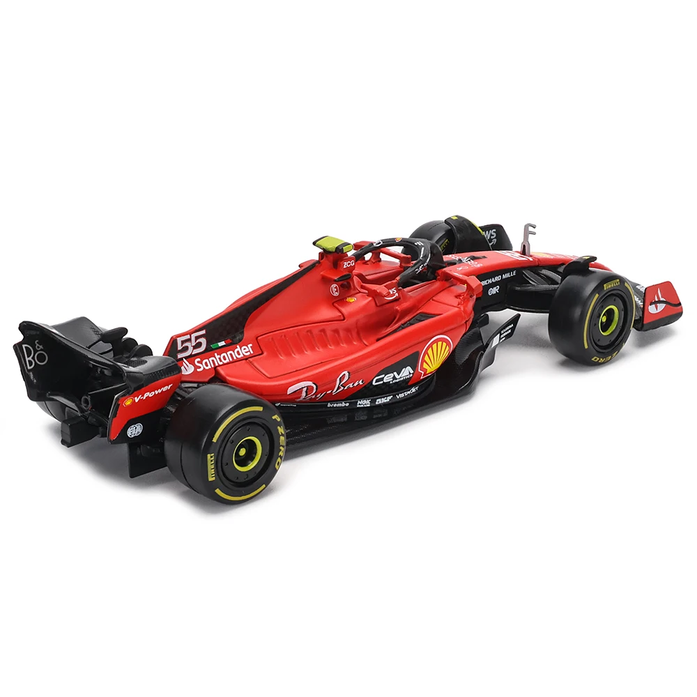 Bburago 1:43 F1 Ferrari 2023 SF23 # 16 Lecler # 55 Sainz Jr. Alloy Car Die Casting Model Toy Collection First order equation