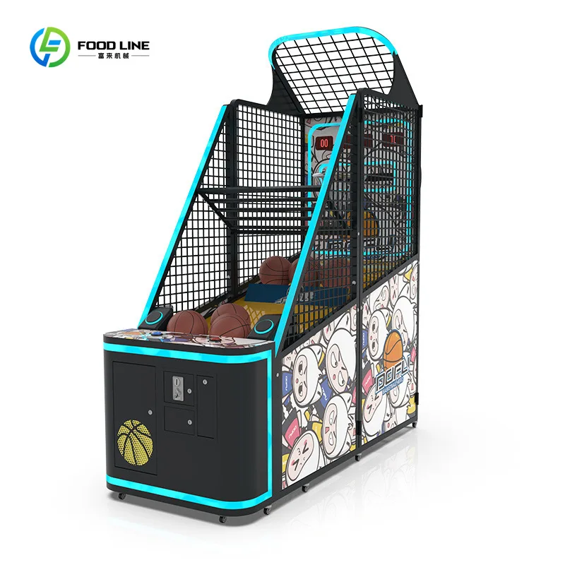 Coin Operated Basketball Arcade Machine Indoor Sport for Commercial Game Room Custom