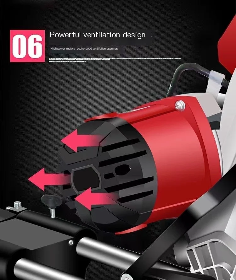 2023 Multifunctional 220V 500W Table Saw Mini Table Chainsaw Cutting Machine Speed Angle Adjustable Cutting Machine 10 Inch LED