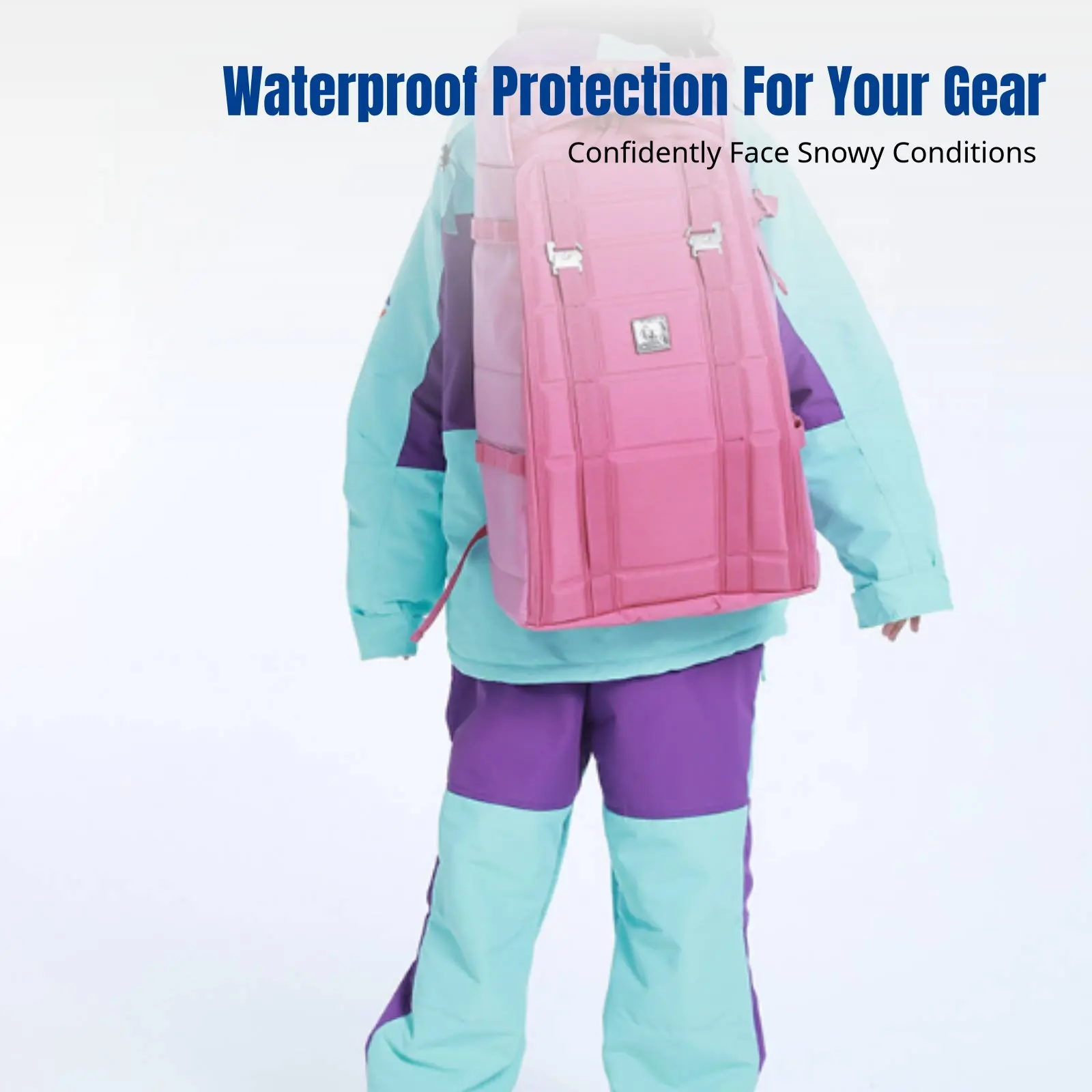 

Large Capacity Waterproof Ski Backpack, Double Shoulder, Wet and Dry Compartment, Ski Boot Bag for Single/Double Boards