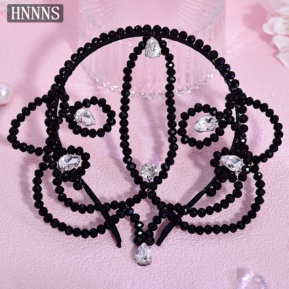 TOPQUEEN رائعة الزفاف حجر الراين عقال اليدوية حبة النسيج جميلة السيدات مأدبة الرقص حزب أغطية الرأس YXA407