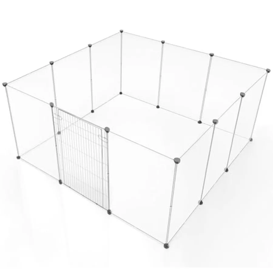 

Портативный манеж для собак и мелких животных, прозрачный вольер для щенков и кошек, 80 дюймов (длина) x 40 дюймов (ширина) x 28 дюймов (высота)