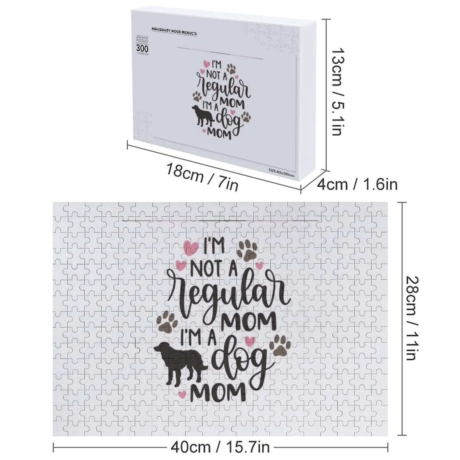 chien maman Puzzle cadeau personnalisé cadeau personnalisé jouet personnalisé Puzzle en bois personnalisé