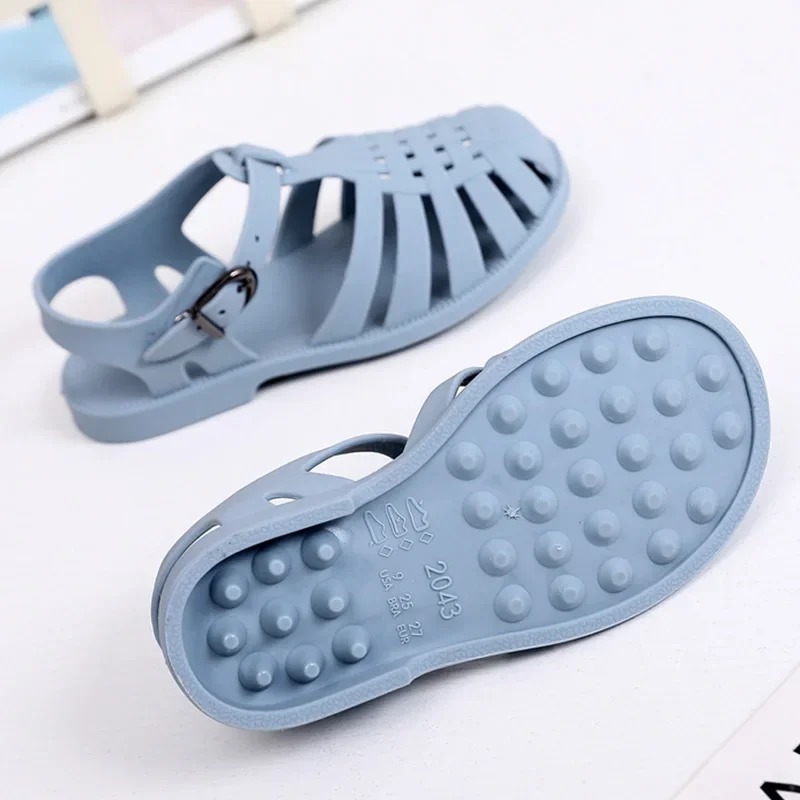 Summer  Kids Casual Roman Slippers Beach Shoes Summer Children Sandals Baby Girls Hollow Out Soft Non-slip Shoes