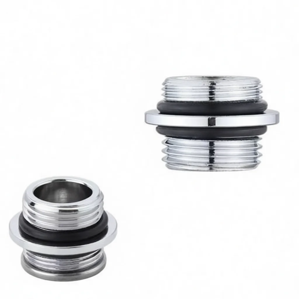 Reverse Thread Stainless Steel Shower Hose Connector Nut Adapter For Bathroom Faucet Fitting Plumbing Modification Kits
