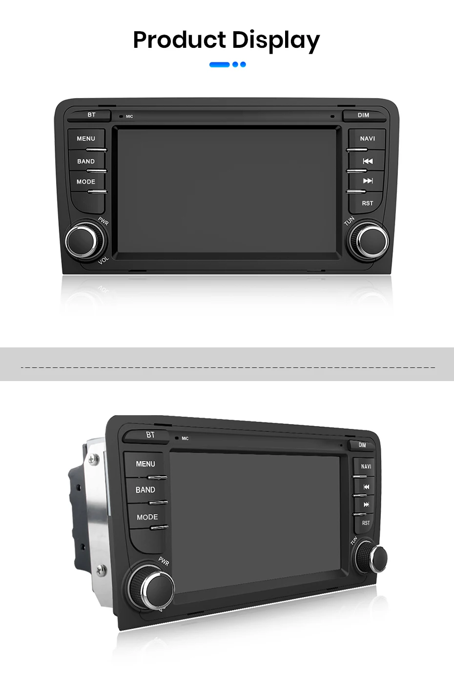 Junsun 7-Zoll-Android-Autoradio für Audi A3 8P S3 2003-2012 CarPlay Auto-Multimedia-Stereo-Intelligentes System 4G GPS RDS DSP DAB+ 8-Kern-Player – Detail 28
