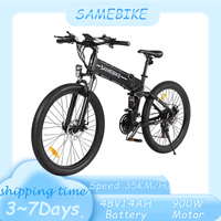 SAMEBIKE LO26-II E-Bike 900W Motor 48V14Ah Lithium Battery Folding Electric Bike 26Inch Tire Mountain Off-road Electric Bicycle
