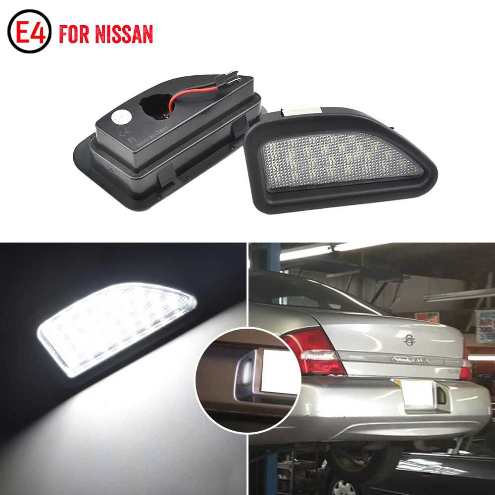 

2Pc For Nissan Altima GLE GXE SE XE 1993-2001 Canbus LED License Number Plate Light Rear Tail Lamp 265150E700
